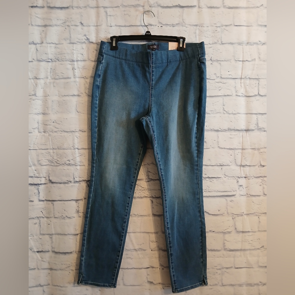 NYDJ Pull-On Skinny Ankle Jean Medium Wash Comfort Stretch NWT Sz 10 - Picture 3 of 9